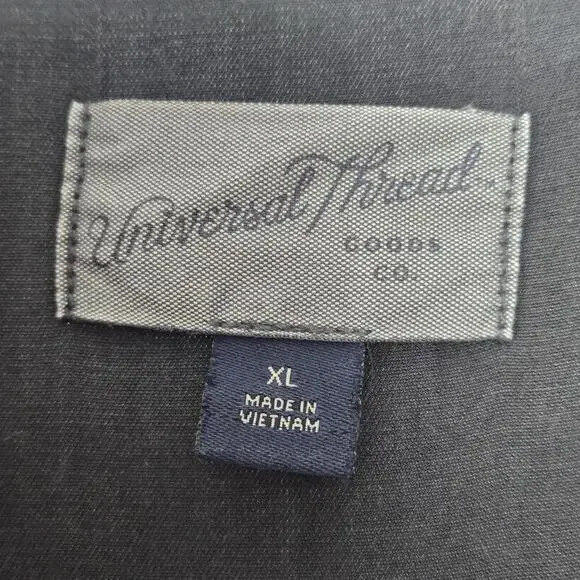 Universal Thread Shirt Dress XL Pockets Charcoal Black Shift Knee Length Lyocell - Picture 2 of 10